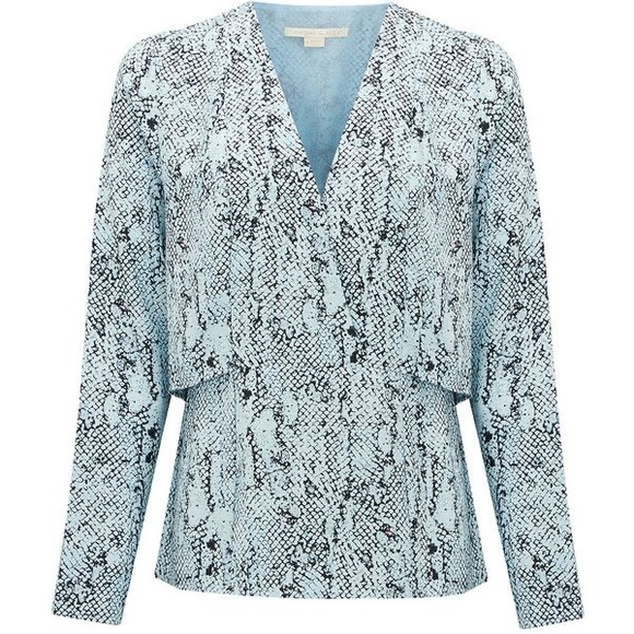 NWT COOPER AND ELLA EVIE BLOUSE - MODERN SNAKE PRINT Size Large - Picture 1 of 10